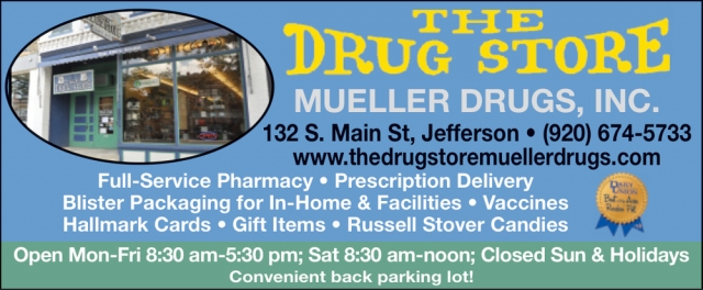 Full-SErvice Pharmacy, The Drug Store, Inc, Jefferson, WI