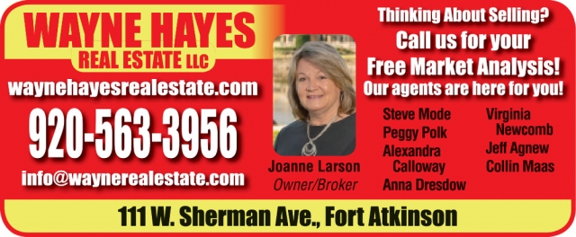 Thinking About Selling?, Wayne Hayes Real Estate, LLC, Fort Atkinson, WI
