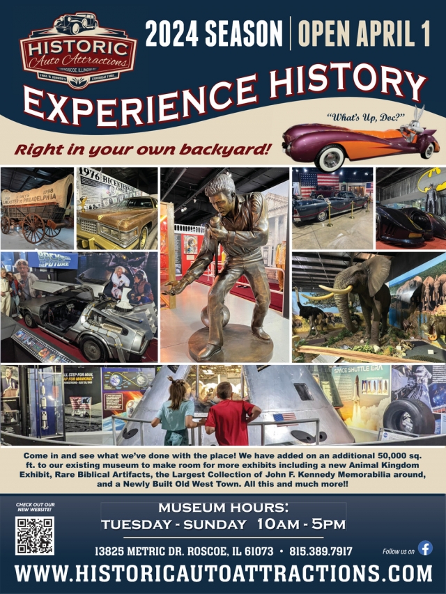 Experience History, Historic Auto Attractions, Roscoe, IL