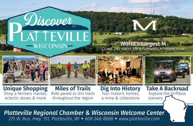 Discover Platteville, Platteville Regional Chamber, Platteville, WI