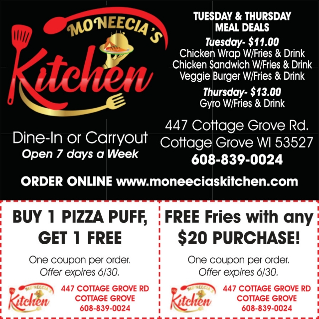 Dine-In or Carryout, Moneecia's Kitchen