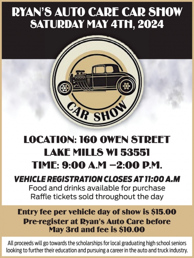 Car Show, Ryan's Auto Care, Inc., Lake Mills, WI