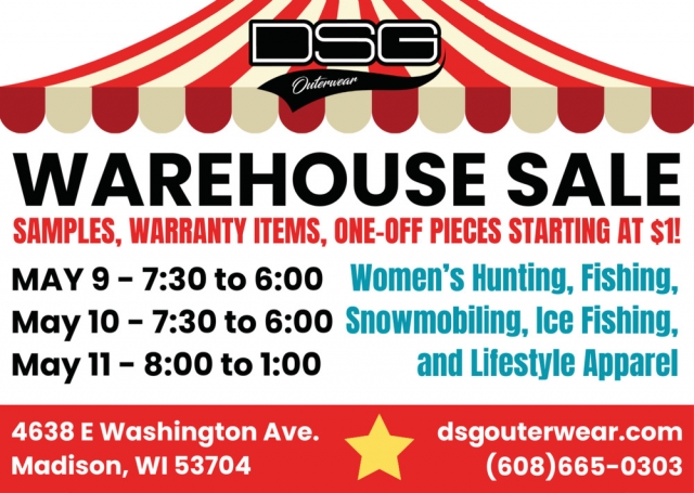 Warehouse Sale, DSG Outerwear, Madison, WI
