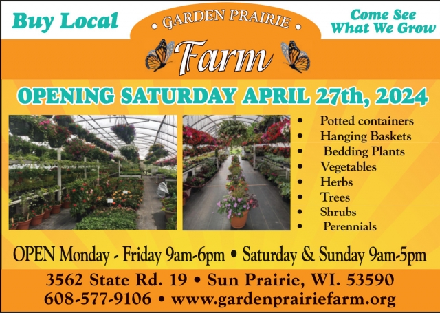 Buy Local, Garden Prairie Farm, Sun Prairie, WI