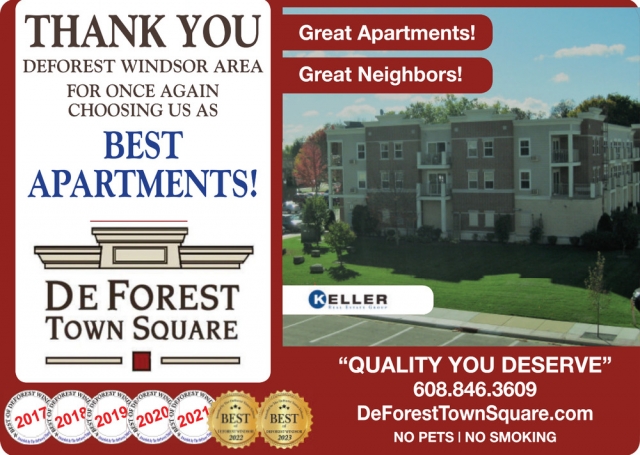 Great Apartments!, DeForest Town Square, Deforest, WI