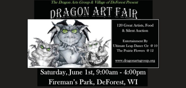 120 Great Artists, Food & Silent Auction, Dragon Art Fair (June 1, 2024), Deforest, WI