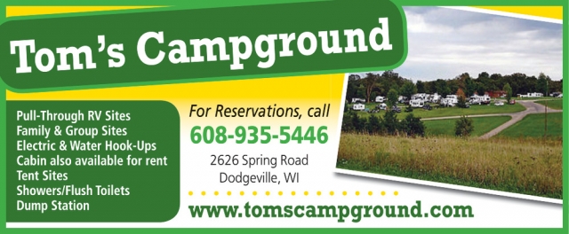 Family & Group Sites, Tom's Campground, Dodgeville, WI