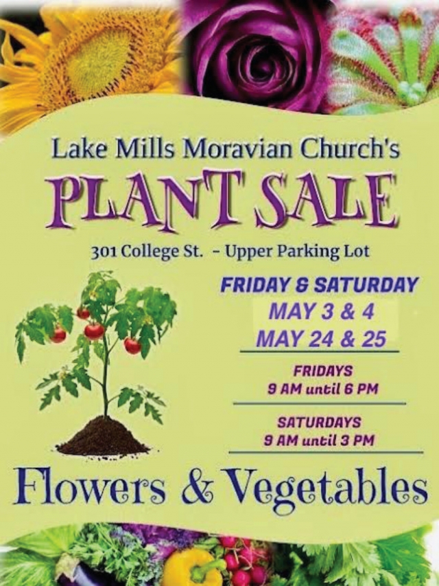 Plant Sale, Lake Mills Moravian Church, Lake Mills, WI