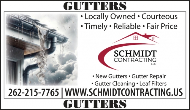 Gutters, Schmidt Contracting, LLC, Elkhorn, WI
