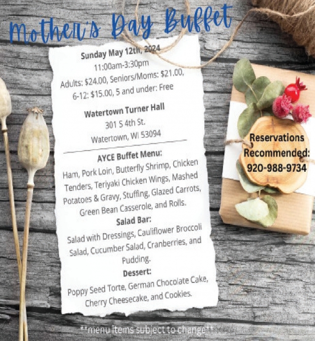 Mother's Day Buffet, Mother's Day Buffet (May 12, 2024)