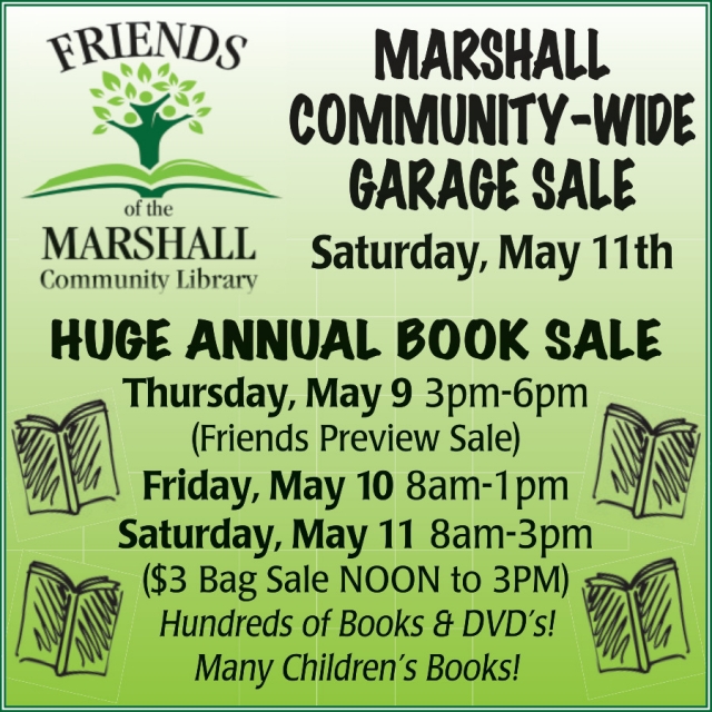 Garage Sale, Marshall Community Library, Marshall, WI