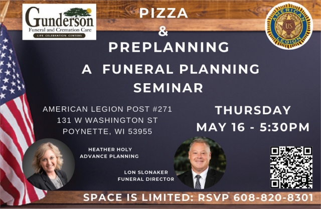 Funeral Planning Seminar, Gunderson Funeral & Cremation Care, Monona, WI