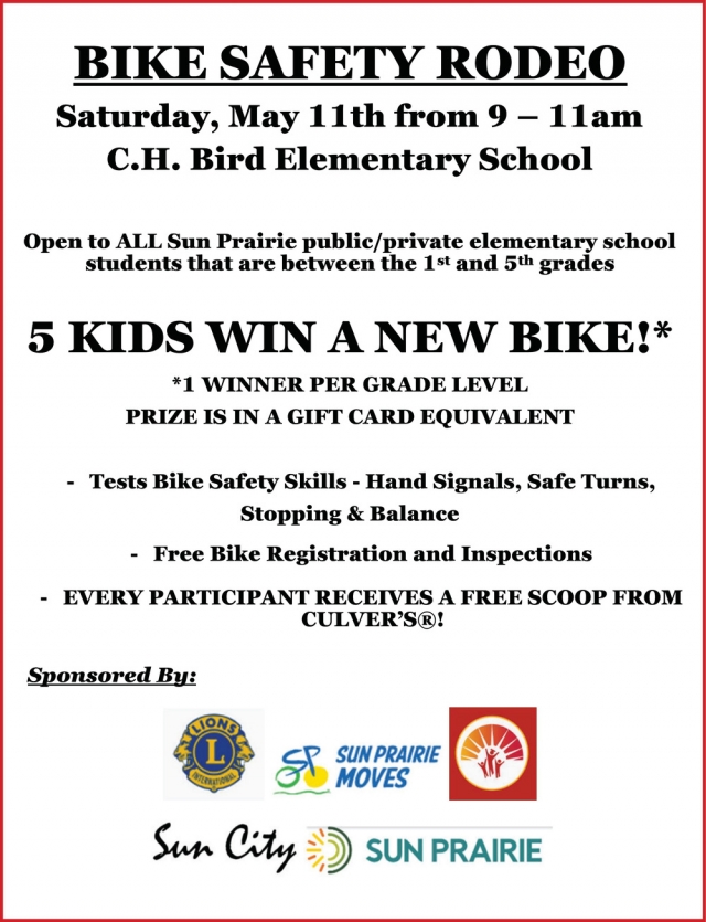Bike Safety Rodeo, Bike Safety Rodeo (May 11, 2024)