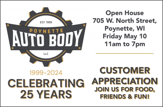 Customer Appreciation, Poynette Auto Body, LLC, Poynette, WI