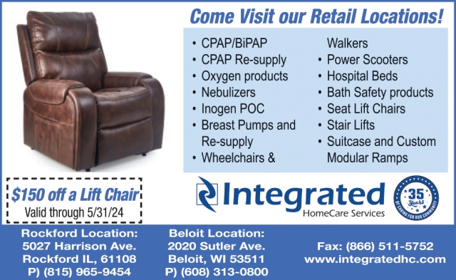 Come Visit Our Retail Locations!, Integrated HomeCare Services, Beloit, WI