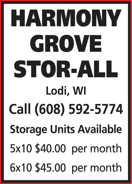 Storage Units Available, Harmony Grove Stor-All, Lodi, WI
