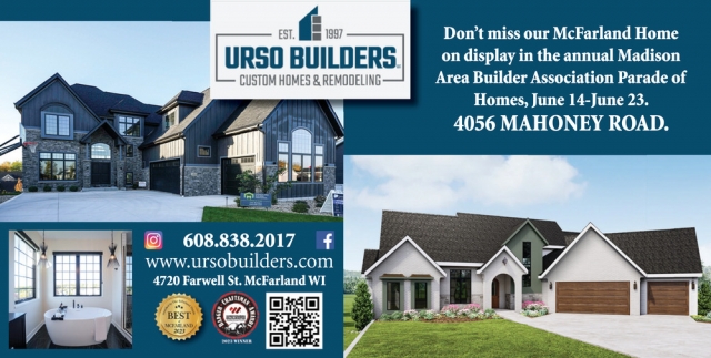 Custom Home Building & Remodeling, Urso Bros. LLC, Mc Farland, WI