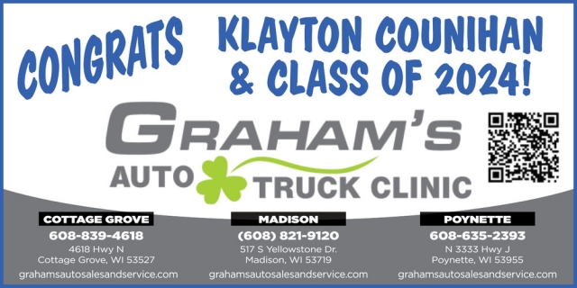 Congrats Henry Fowler & Class of 2024!, Graham's Auto & Truck Clinic, Poynette, WI