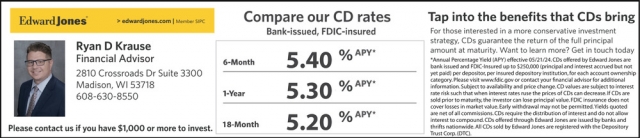 Compare Our CD Rates, Ryan D Krause - Edward Jones