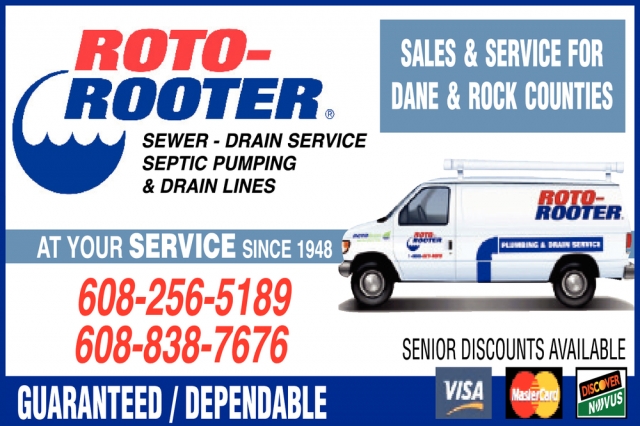 Sales & Service for Dane & Rock Counties, Roto-Rooter - Mcfarland