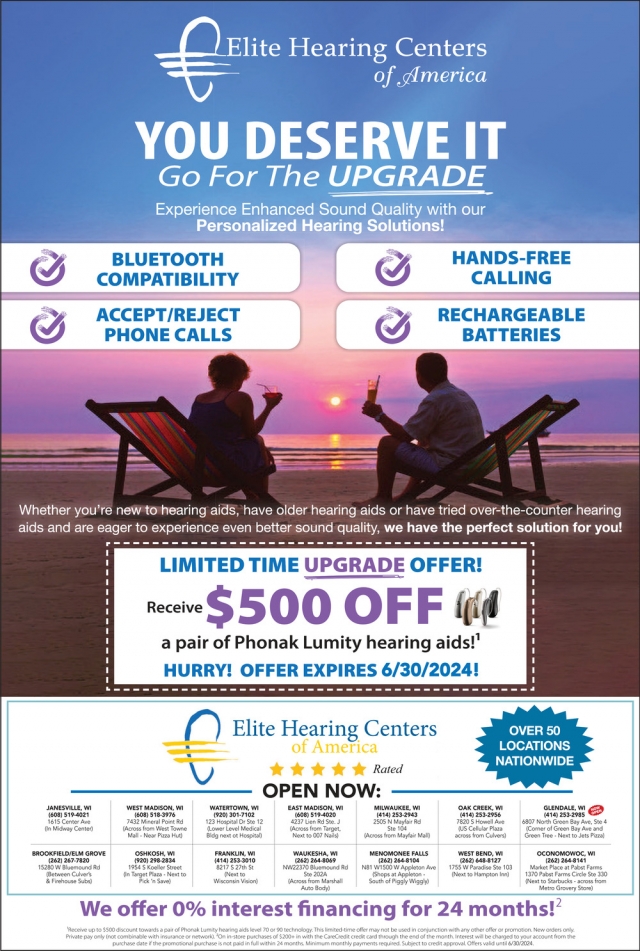 Go for the Upgrade, Elite Hearing Centers of America, Waukesha, WI