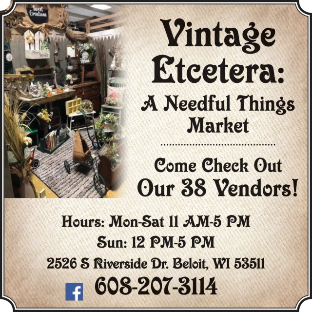 A Needful Things Market, Vintage Etcetera, Rockton, IL