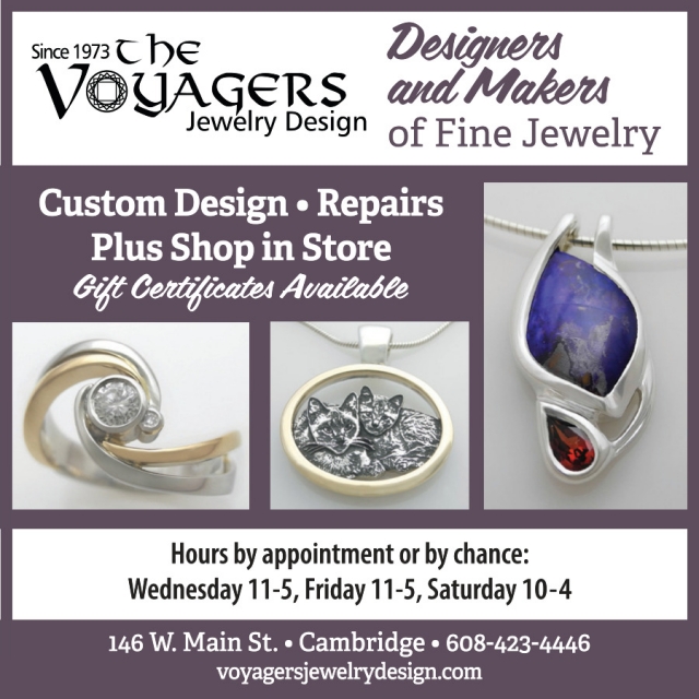 Designers and Makers of Fine Jewelry, Voyagers Jewelry Design, Cambridge, WI