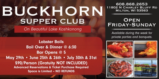 On Beautiful Lake Koshkonong, Buckhorn Supper Club, Milton, WI