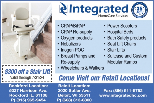Come Visit Our Retail Locations!, Integrated HomeCare Services, Beloit, WI