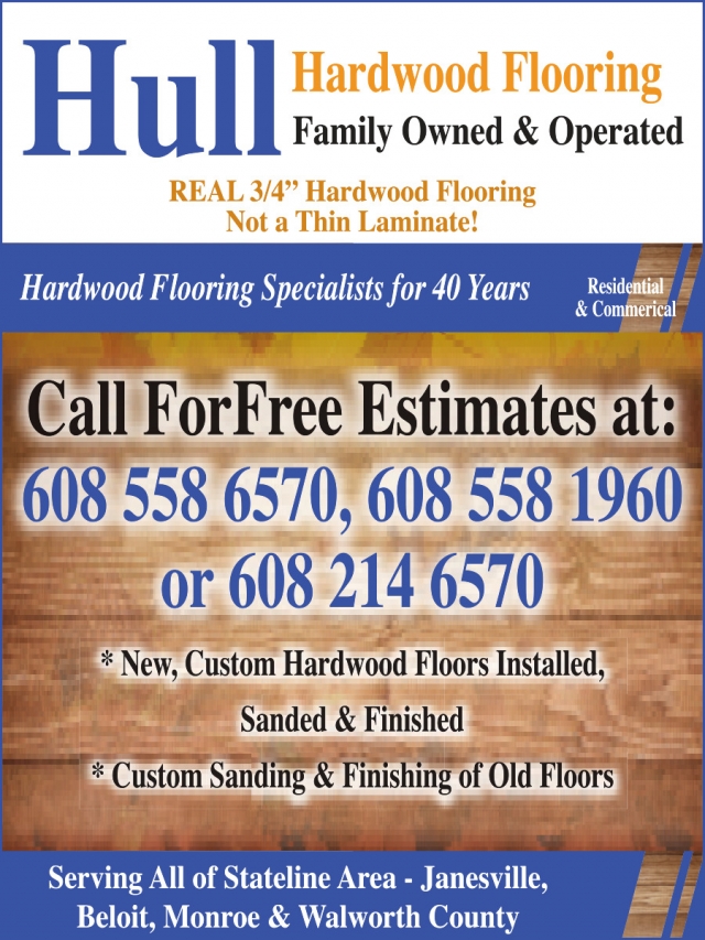Family Owned & Operated, Hull Hardwood Flooring