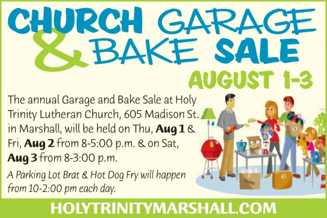 Church Garage & Bake Sale, Holy Trinity Lutheran Church, Marshall, WI