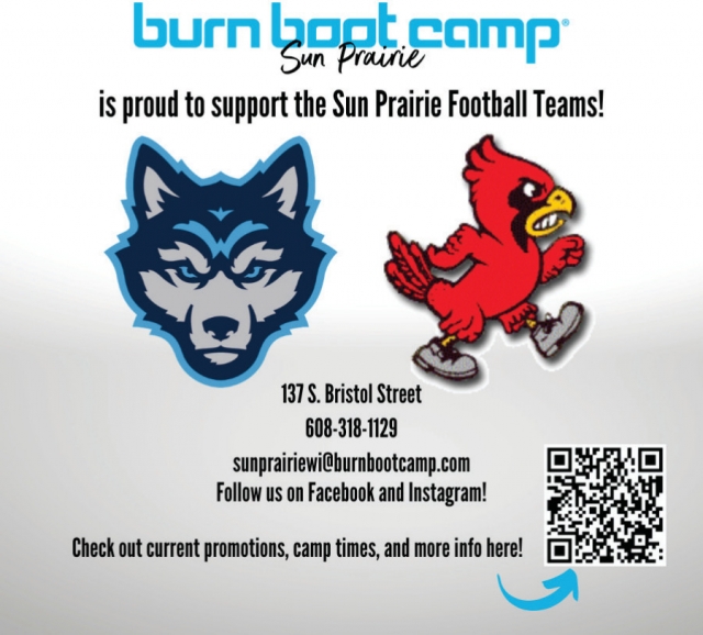 Proud to Support the Sun Prairie Football Teams!, Burn Boot Camp , Sun Prairie, WI