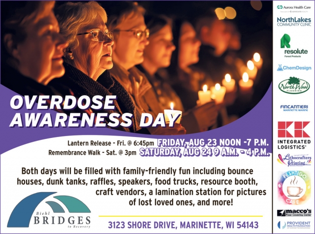 Overdose Awareness Day, Biehl Bridges to Recovery