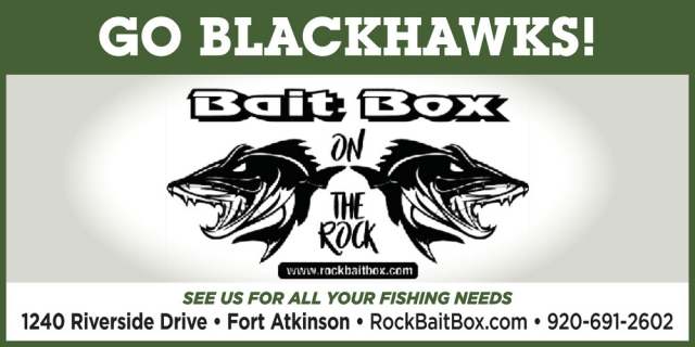 Go Blackhawks!, Rock River Bait Box, Fort Atkinson, WI