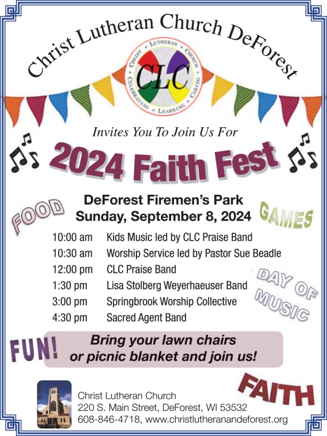 2024 Faith Fest, Christ Lutheran Church - DeForest, Deforest, WI