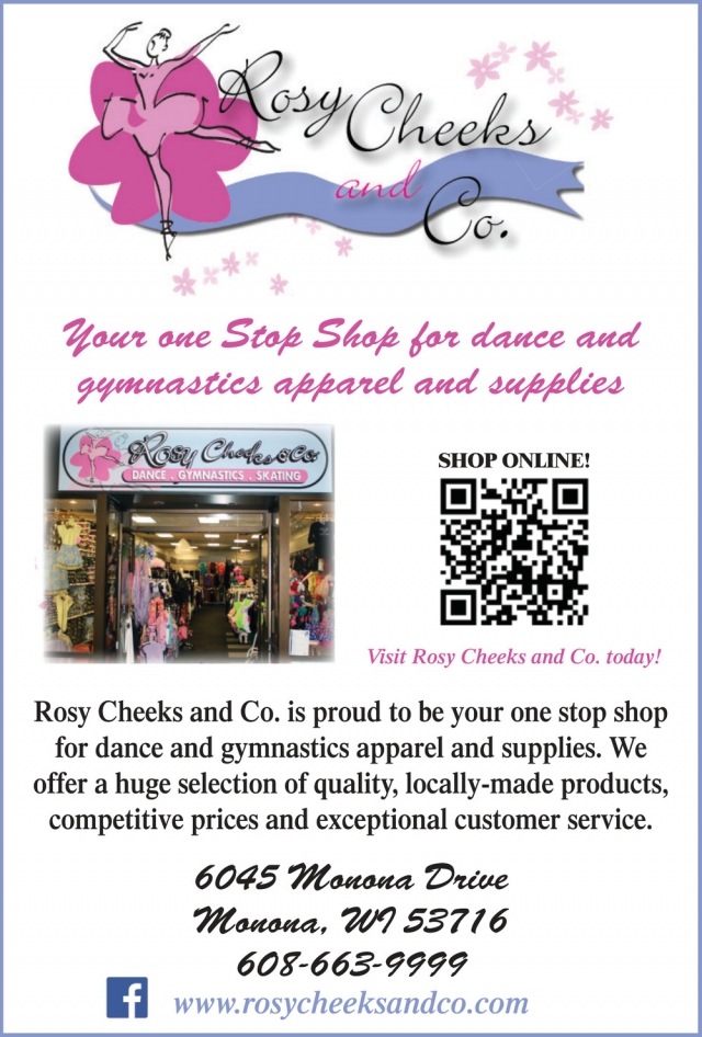 Your One Stop Shop for Dance and Gymnastics Apparel, Rosy Cheeks & Co., Monona, WI