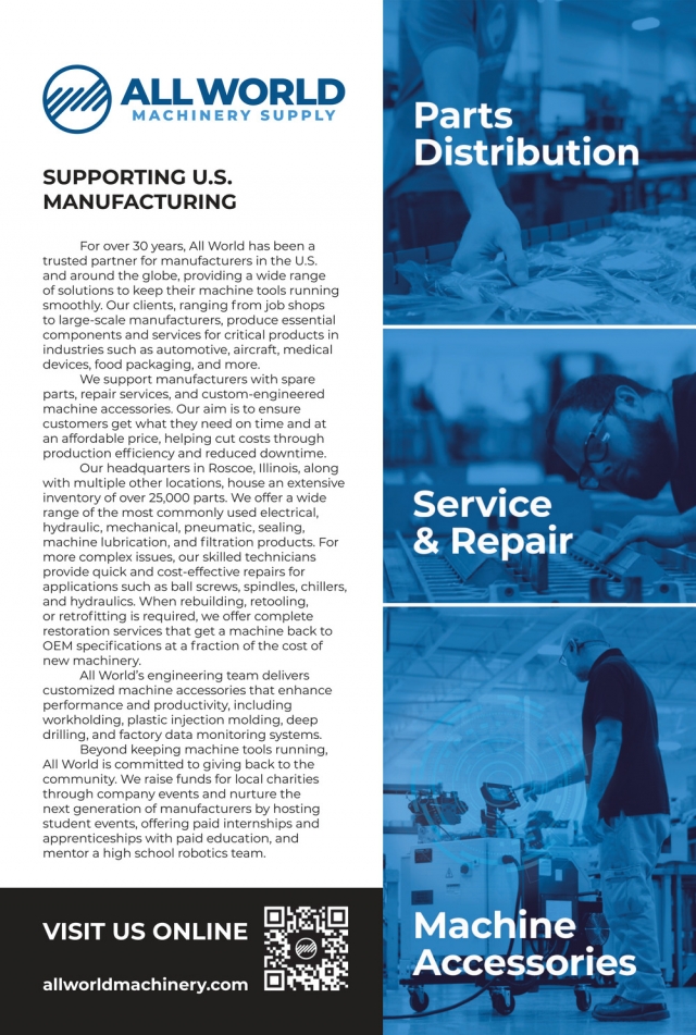 Supporting U.S. Manufacturing, All World Machinery Supply