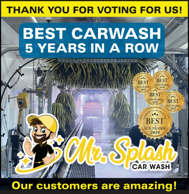 Best Carwash 5 Years In A Row!, Mr. Splash Car Wash, Sun Prairie, WI