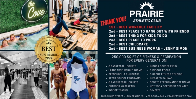 Thank You!, Prairie Athletic Club, Sun Prairie, WI