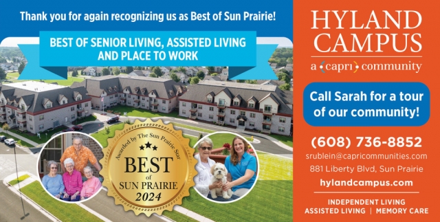 Thank You For Again Recognizing Us As Best Of Sun Prairie!, Hyland Campus