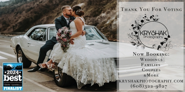 Now Booking Weedings, Kryshak Photography, Janesville, WI