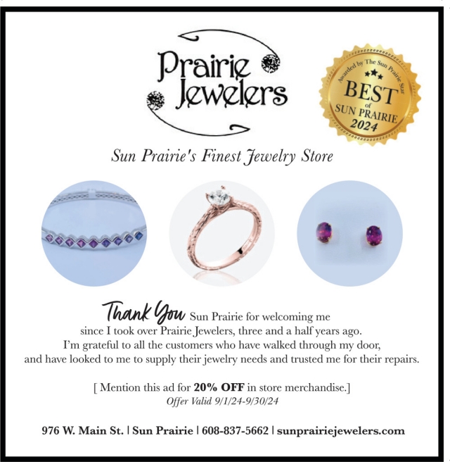 Sun Prairie's Finest Jewelry Store, Prairie Jewelers, Sun Prairie, WI