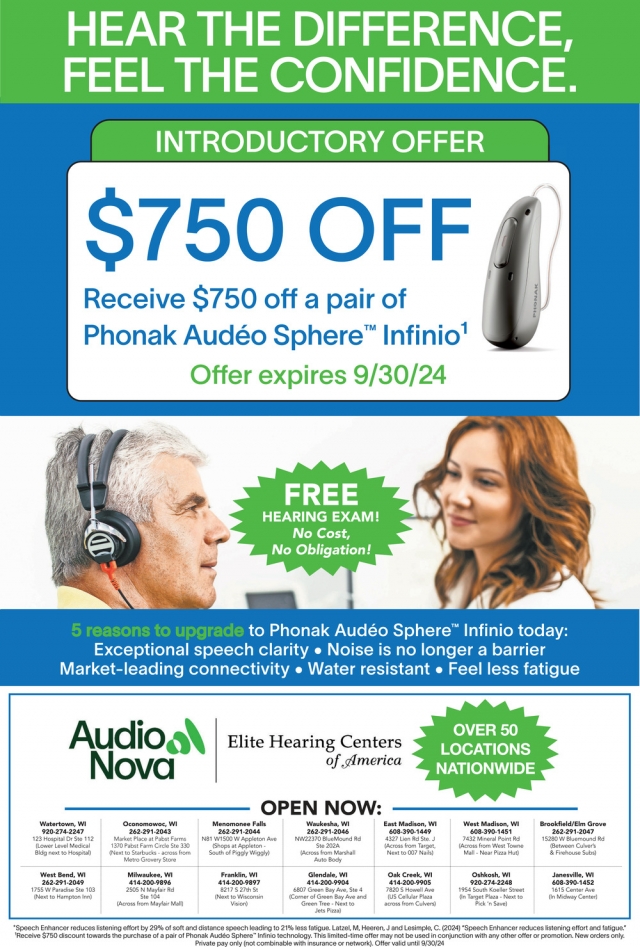 AudHear the Differenceio Nova, Elite Hearing Centers of America, Waukesha, WI