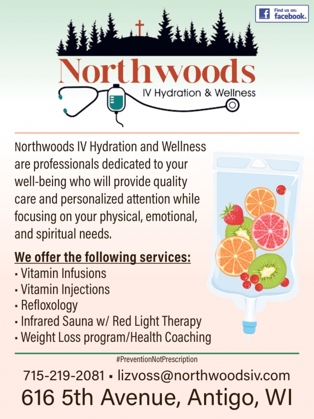 Vitamin Infusions, Northwoods IV Hydration & Wellness, Antigo, WI