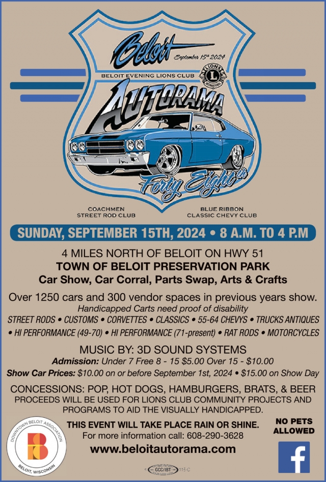 Over 1250 Cars, Beloit Evening Lions Club Autorama (September 15, 2024)