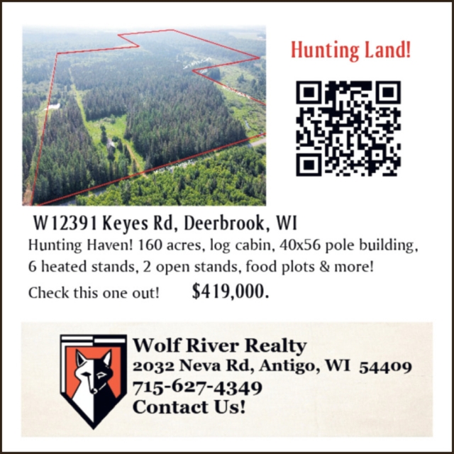 Hunting Land!, Wolf River Realty, Antigo, WI