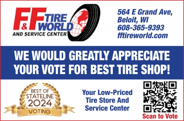 Best Tire Shop, F&F Tire Service Inc., Delavan, WI