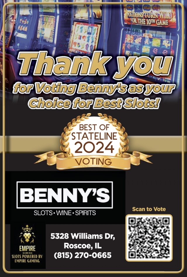 Best of Stateline 2024, Benny's Slots - Wine - Spirits, Roscoe, IL