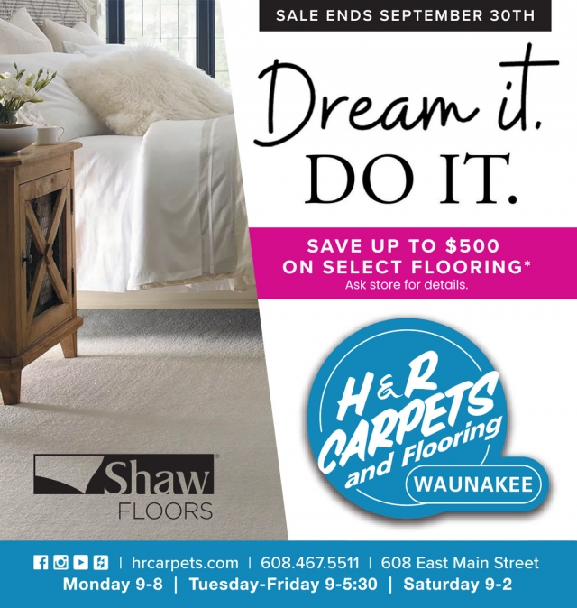 Save Up to $500 on Select Flooring, H&R Carpets Inc, Waunakee, WI