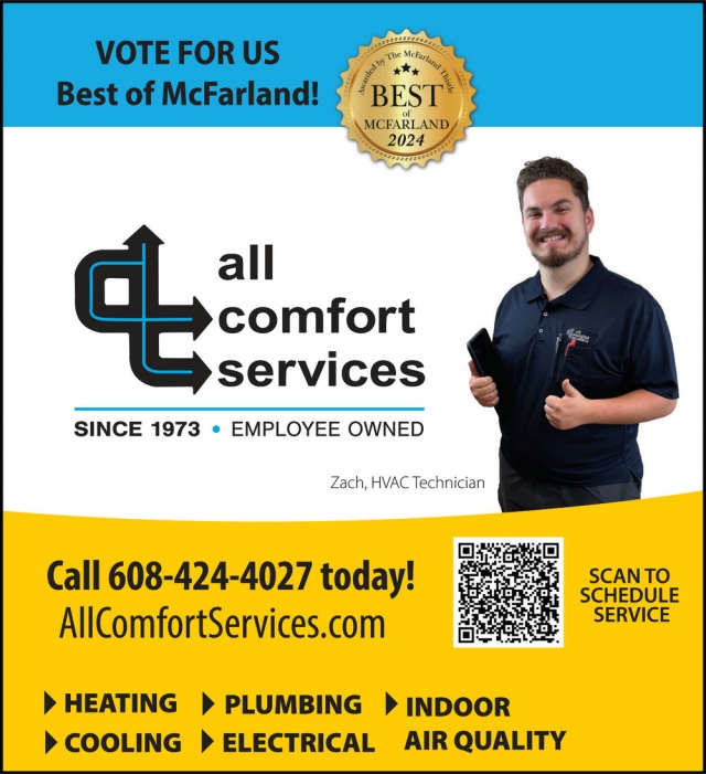 Plumbing Services, All Comfort Services, Madison, WI